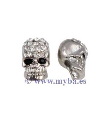 CUENTA STRASS CALAVERA 8x12 MM 2 UNIDADES