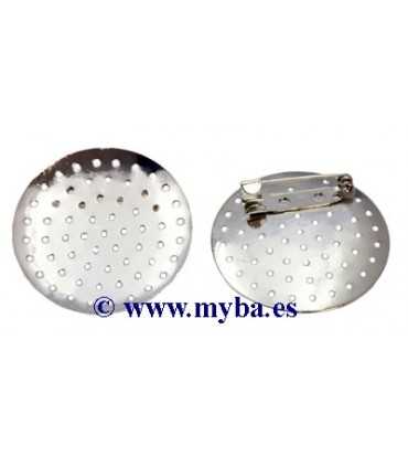 BROCHE REGADERA 1 PIEZA 40 MM PLATINO 2 UD