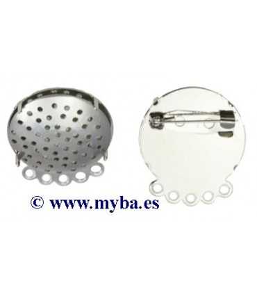 BROCHE REGADERA 5 ANILLAS 23 MM 2 PIEZAS 1 SET