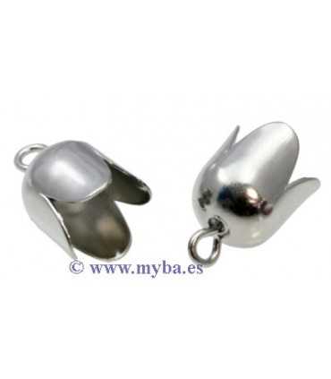 TERMINAL 8 MM INTERIOR 7 MM PLATEADO 8 UD