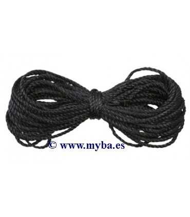 CORDÓN TRENZADO NEGRO 1,5 MM x 5 METROS