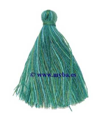 BORLA O POMPÓN DE HILO VERDE 3 CM 3 UNIDADES