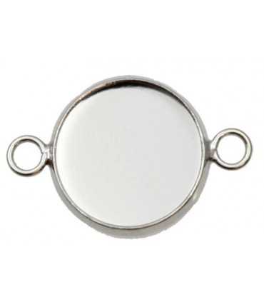 ENTREPIEZA PARA CABUCHÓN 14 MM PLATINO 3 UNIDADES