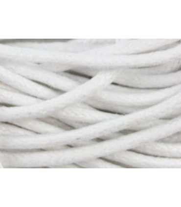 CORDÓN ALGODÓN ENCERADO 2 MM x 5 METROS BLANCO