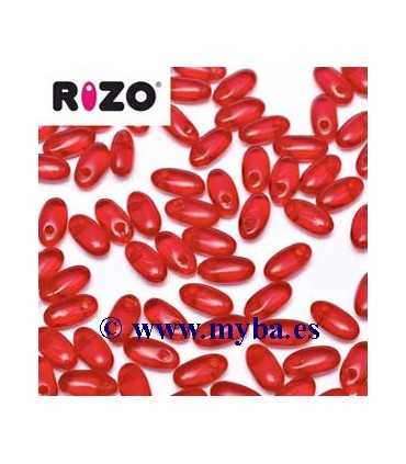 RIZO 2,5x6 MM ROJO TRANSPARENTE 90090 10 GRAMOS