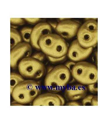 TWIN BEADS PRECIOSA 2,5x5mm 01720 GOLD 23 GR