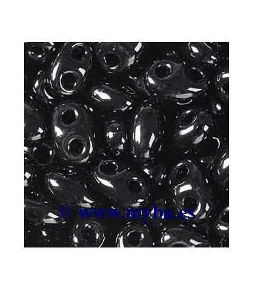 TWIN BEADS PRECIOSA 2,5x5 MM 23980 JET 23 GR AP