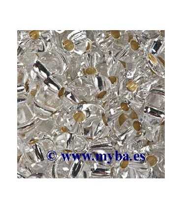 TWIN BEADS PRECIOSA 2,5x5mm 78102 CRYSTAL SL 23 GR