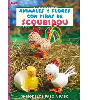 ANIMALES Y FLORES CON TIRAS DE SCOUBIDOU EL DRAC