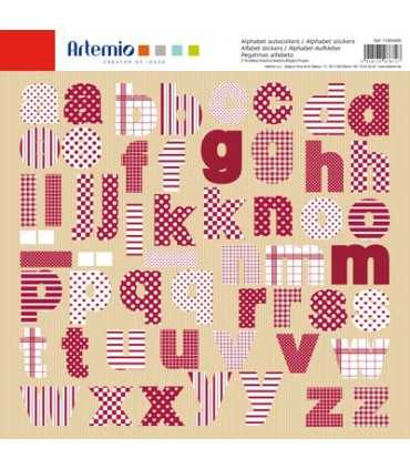 ALFABETO AUTOADHESIVO ARTEMIO CAMPAGNE 2 HOJAS