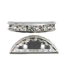 RONDEL MEDIA LUNA 19x7MM PLATEADO PRECIOSA 5 UD