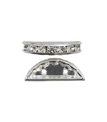 RONDEL MEDIA LUNA 19x7MM PLATEADO PRECIOSA 5 UD