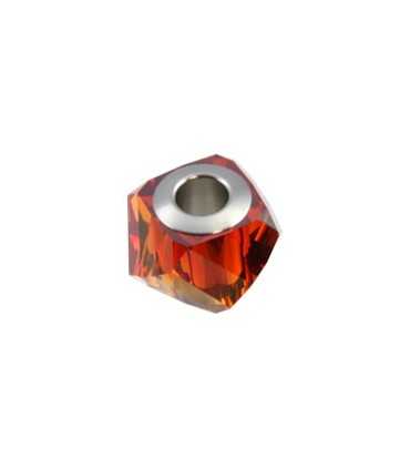 BECHARMED HELIX SWAROVSKI 14 MM CRYSTAL RED MAGMA
