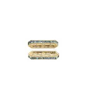 RONDEL SWAROVSKI 17x3 MM 5 UNIDADES DORADO