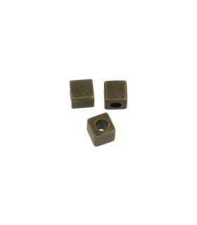 CUBOS METAL 3 MM AGUJERO 1 MM 25 UNIDADES