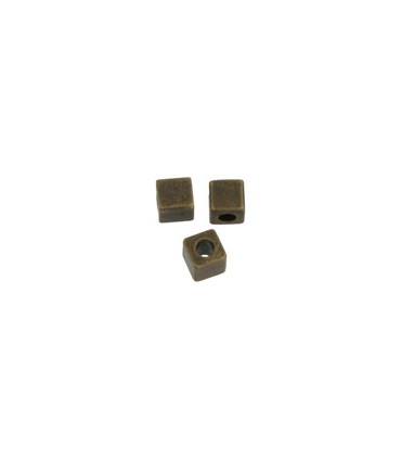 CUBOS METAL 3 MM AGUJERO 1 MM 25 UNIDADES