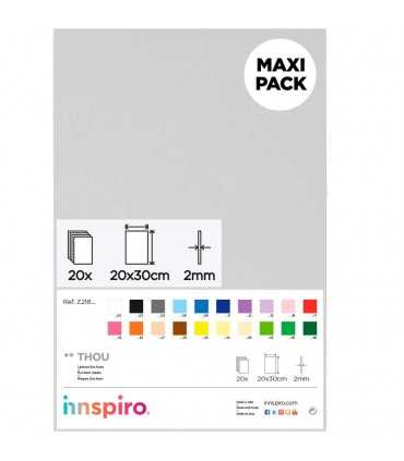 GOMA EVA 2 MM PLANCHA 20x30 CM 20 UNIDADES 1 COLOR