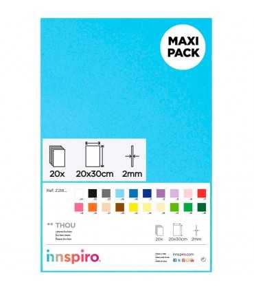 GOMA EVA 2 MM PLANCHA 20x30 CM 20 UNIDADES 1 COLOR