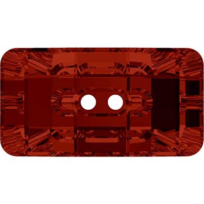 BOTÓN CHESSBOARD CRISTAL SWAROVSKI 21x11 MM : color:Crystal Red Magma