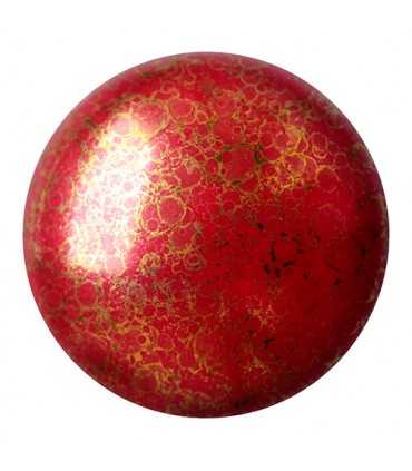 CABOCHON OPAQUE CORAL RED BRONZE 93210-15496 18 MM