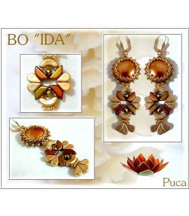 CABOCHON OPAQUE CORAL RED BRONZE 93210-15496 18 MM