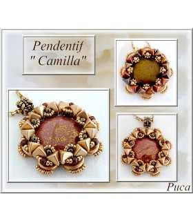 CABOCHON OPAQUE CORAL RED BRONZE 93210-15496 18 MM