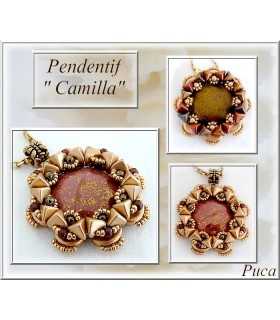 CABOCHON OPAQUE CORAL RED BRONZE 93210-15496 25 MM