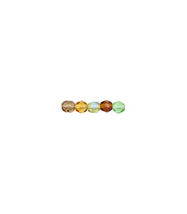 BOLAS CRISTAL BOHEMIA 6 MM MIX COLOR 50 UNIDADES