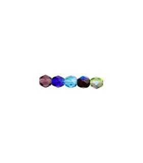 BOLAS CRISTAL BOHEMIA 6 MM MIX COLOR 50 UNIDADES