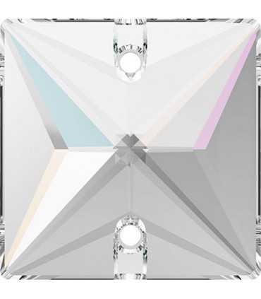 CABUCHÓN CUADRADO 2 AGUJEROS SWAROVSKI 16 mm 1 ud