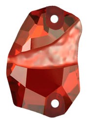 DIVINE ROCK 2 AGUJEROS SWAROVSKI 27x19 MM 1 UD : color:Crystal Red Magma