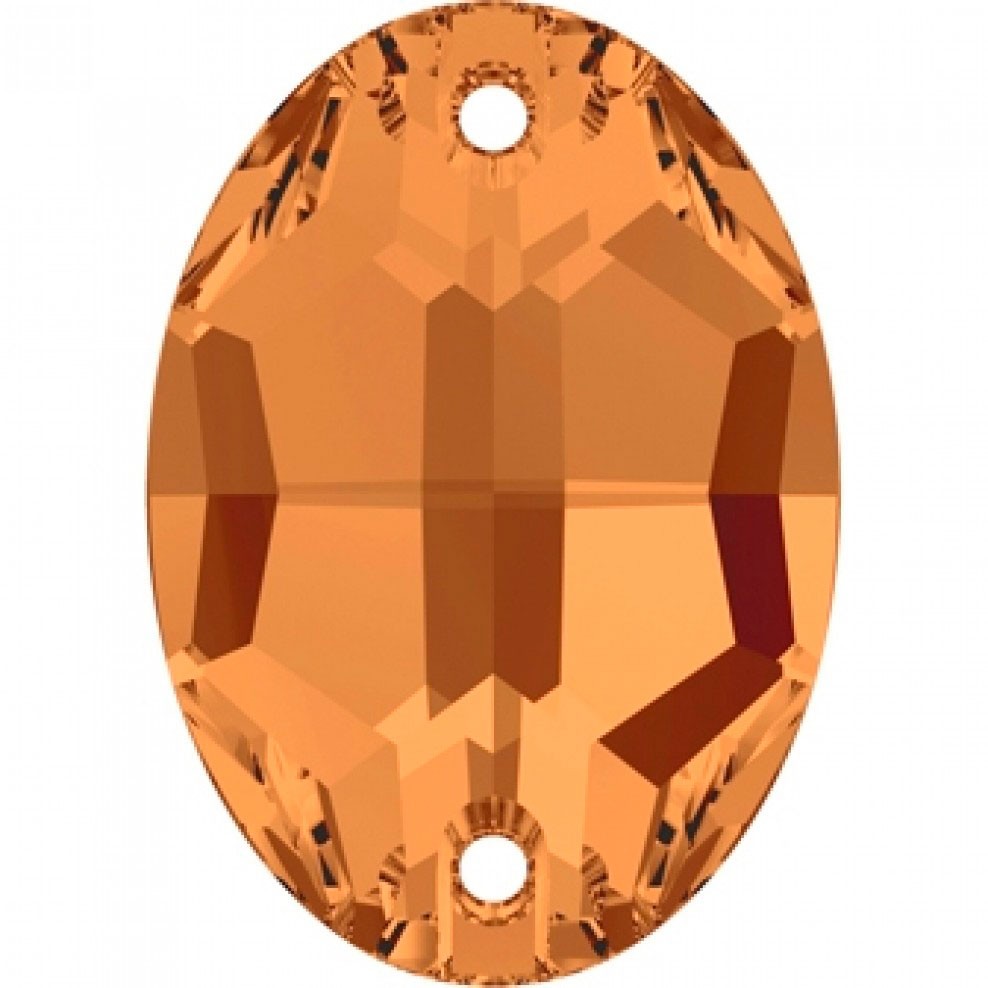 ÓVALO DOS AGUJEROS SWAROVSKI 24x17 MM 1 UNIDAD : color:Crystal Copper