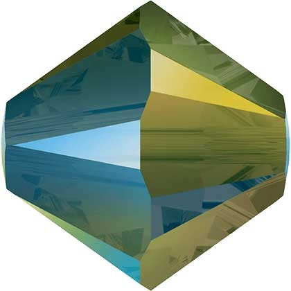 TUPI  SWAROVSKI CRYSTAL EFECTO 2X 4 mm 47 UNID. : color:IRIDESCENT GREEN 2x