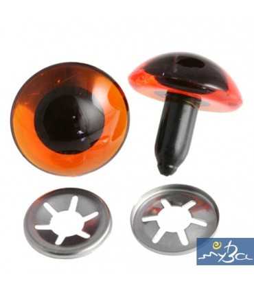 OJOS ANIMALES SEGURIDAD MARRÓN 16 MM 2 UNIDADES