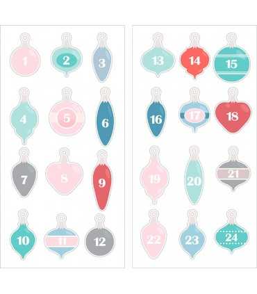 PEGATINAS PUFFY NÚMEROS ARTEMIO MY LITTLE XMAS