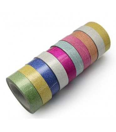 FABRIC TAPE ECO GLITTER 10 UD x 4 METROS 15 MM