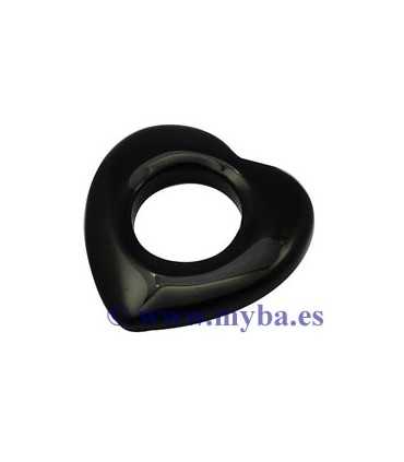 CORAZÓN ÁGATA NEGRA TEÑIDA 34x34x5 mm APROX 1 UD