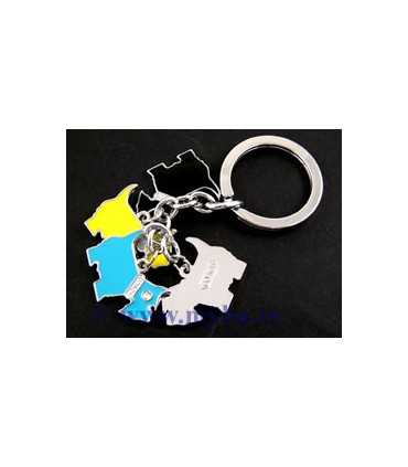 LLAVERO 33 MM 4 PERROS 28x20 MM ESMALTADOS