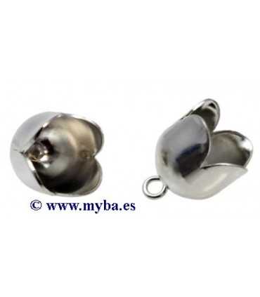 TERMINAL 10 MM INTERIOR 9 MM PLATEADO 6 UD