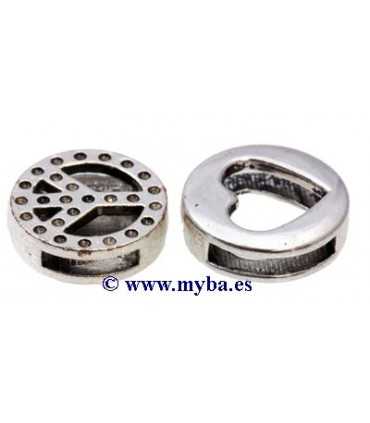 PASADORES CORAZÓN Y SÍMBOLO DE PAZ PASO 10 x 2 MM