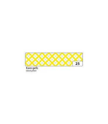 WASHI TAPE FOLIA CUADRO AMARILLO 15 MM x 10 METROS