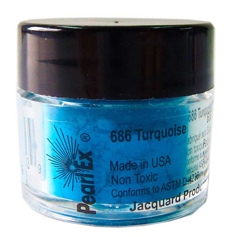 PIGMENTO POLVOS DE MICA PEARLEX BOTE 3 GRAMOS : PEARLEX:686 TURQUESA