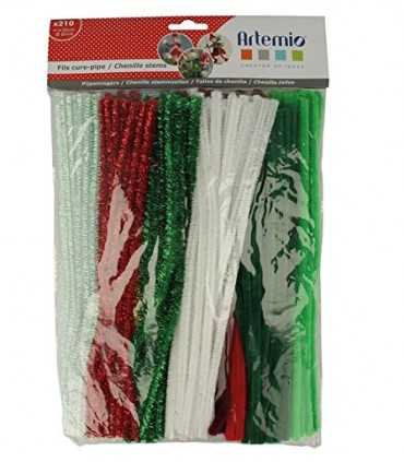 LIMPIA PIPAS ARTEMIO NAVIDAD 8 MM x 30 CM 210 UD