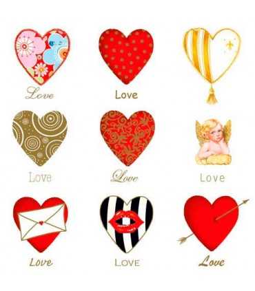SERVILLETAS AMBIENTE 33x33cm 20 UD CORAZONES