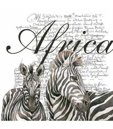 SERVILLETAS AMBIENTE CEBRA BLANCO 20 UNIDADES