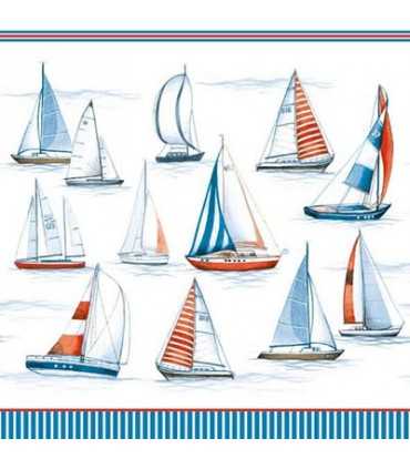 SERVILLETAS AMBIENTE 33x33cm 20 UD BARCOS