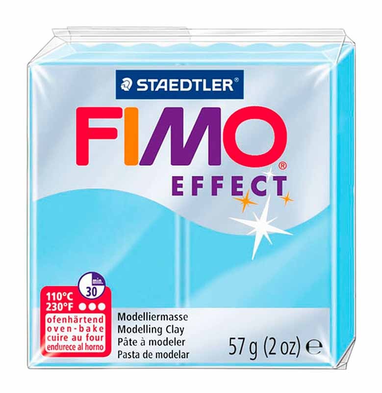 FIMO SOFT COLORES EFECTO PASTILLA DE 56 GRAMOS : FIMO EFFECT:305 AGUA PASTEL