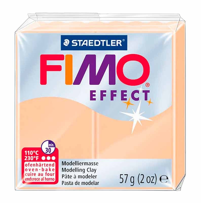 FIMO SOFT COLORES EFECTO PASTILLA DE 56 GRAMOS : FIMO EFFECT:405 MELOCOTÓN PASTEL