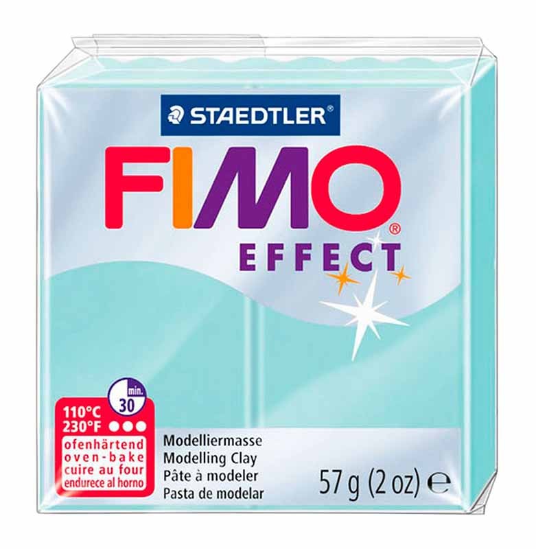 FIMO SOFT COLORES EFECTO PASTILLA DE 56 GRAMOS : FIMO EFFECT:505 MENTA PASTEL