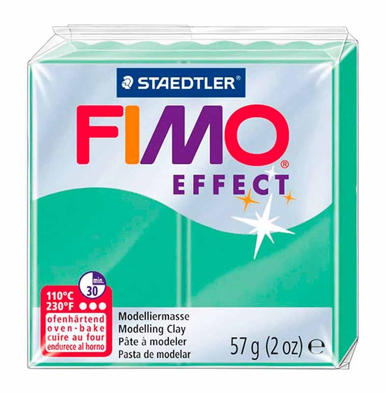 FIMO SOFT COLORES EFECTO PASTILLA DE 56 GRAMOS : FIMO EFFECT:506 VERDE JADE